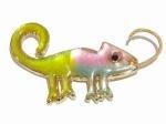 カメレオン ブローチ 【 Luccica ルチカ 】 【メール便送料無料】 カラフル 爬虫類 アクセサリー 動物 個性的 ユニーク カワイイ 楽しい おもしろ しっぽ