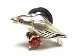 からす ブローチ 【 Tiny tail タイニーテイル 】 カラス アクセサリー 鳥 バード 動物 アニマル シルバー ジルコニア おしゃれ 烏 個性的 人気