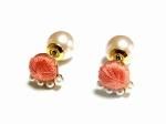 パールと刺繍 ピアス 【Luccica/ルチカ】【ゆうメール送料無料】糸 裁縫 アクセサリー レディース カジュアル カワイイ プレゼント
