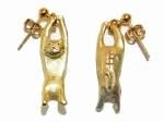 ネコ ピアス 猫 振付ネコ 【 Palnart Poc パルナートポック 】【 メール便 送料無料 】 キャット アクセサリー 誕生日 プレゼント 女性 雑貨 かわいい スタッド 可愛い