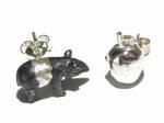 バクとリンゴの ピアス 【 ホアシ ユウスケ Yusuke Hoashi 】 シルバー アクセサリー アニマル 動物 アップル 林檎 りんご 夢喰い 可愛い メルへン