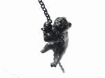 鐘をならしてたネコ ピアス(ブラック)【ホアシ ユウスケ/Yusuke Hoashi】猫 アクセサリー シルバー キャット アニマル 動物 かわいい ユニーク 個性的