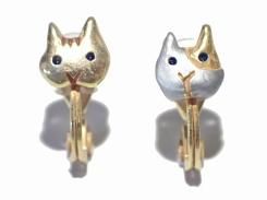 センツァカーサ イヤリング 【 Palnart Poc パルナートポック 】【 メール便 送料無料 】 キャット ネコ ねこ 猫 かわいい おしゃれ 動物 アニマル ユニーク