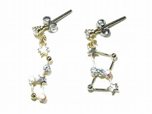 北斗七星♡片耳【ノジェス】ジルコニア ゴールド 星座 ピアス
