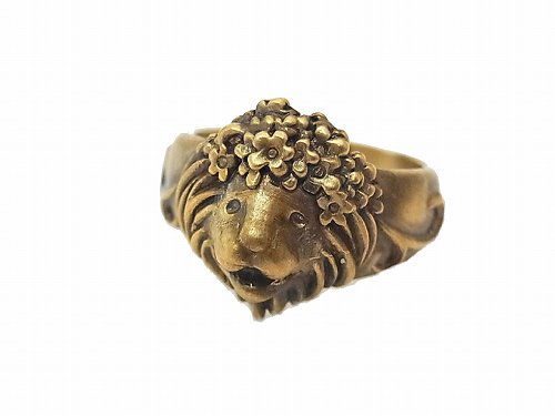 パーライオン リング 林檎屋 メール便送料無料 真鍮 アクセサリー 指輪 アニマル 動物 個性的 オススメ 動物 カワイイ 花 フラワー おもしろ