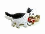 キャット缶 ブローチ (シルバー×レッド)【Luccica/ルチカ】ネコ 猫 キャット アニマル 個性的 動物 カワイイ キュート 缶詰 魚 ねこ おしゃれ 癒し