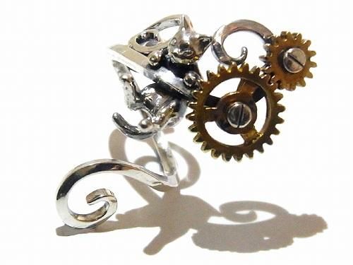 唐草猫 リング 』【 林檎屋 】 人気 シルバーアクセサリー 指輪