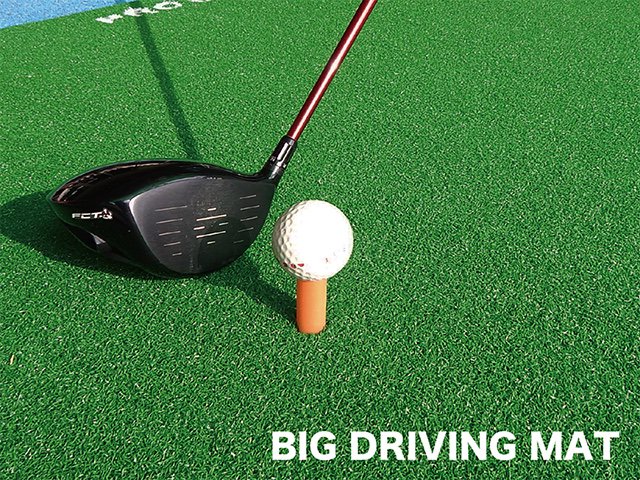 BIGドライビングマット100cm×150cm（ゴルフ・スイング練習用ショット＆スタンス人工芝マット・ビッグドライビングマット）