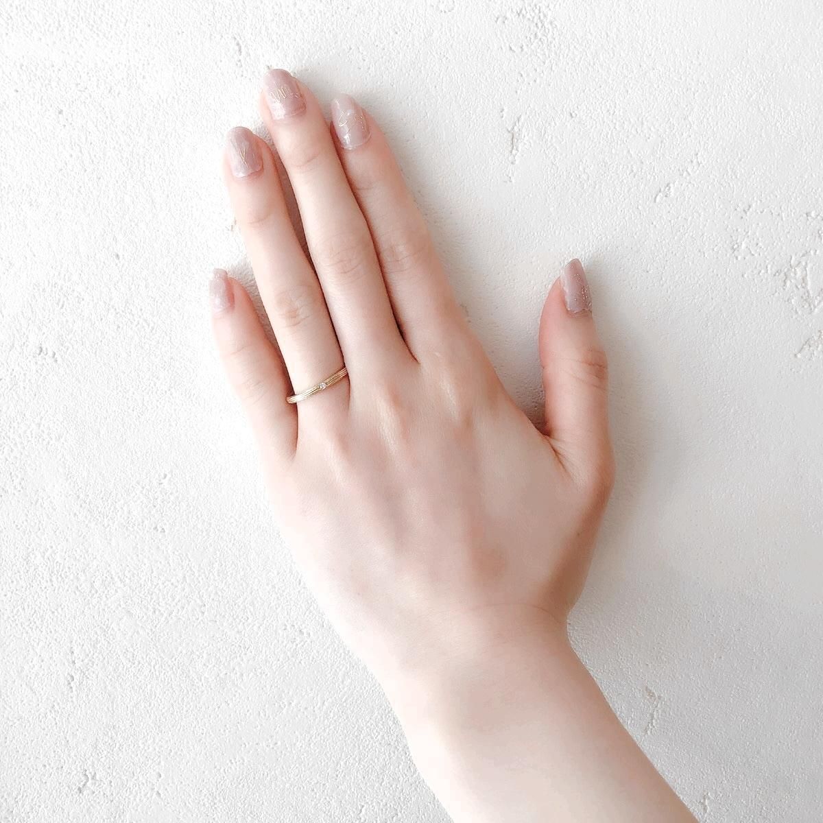 オリーブの枝モチーフの結婚指輪マリッジリング
