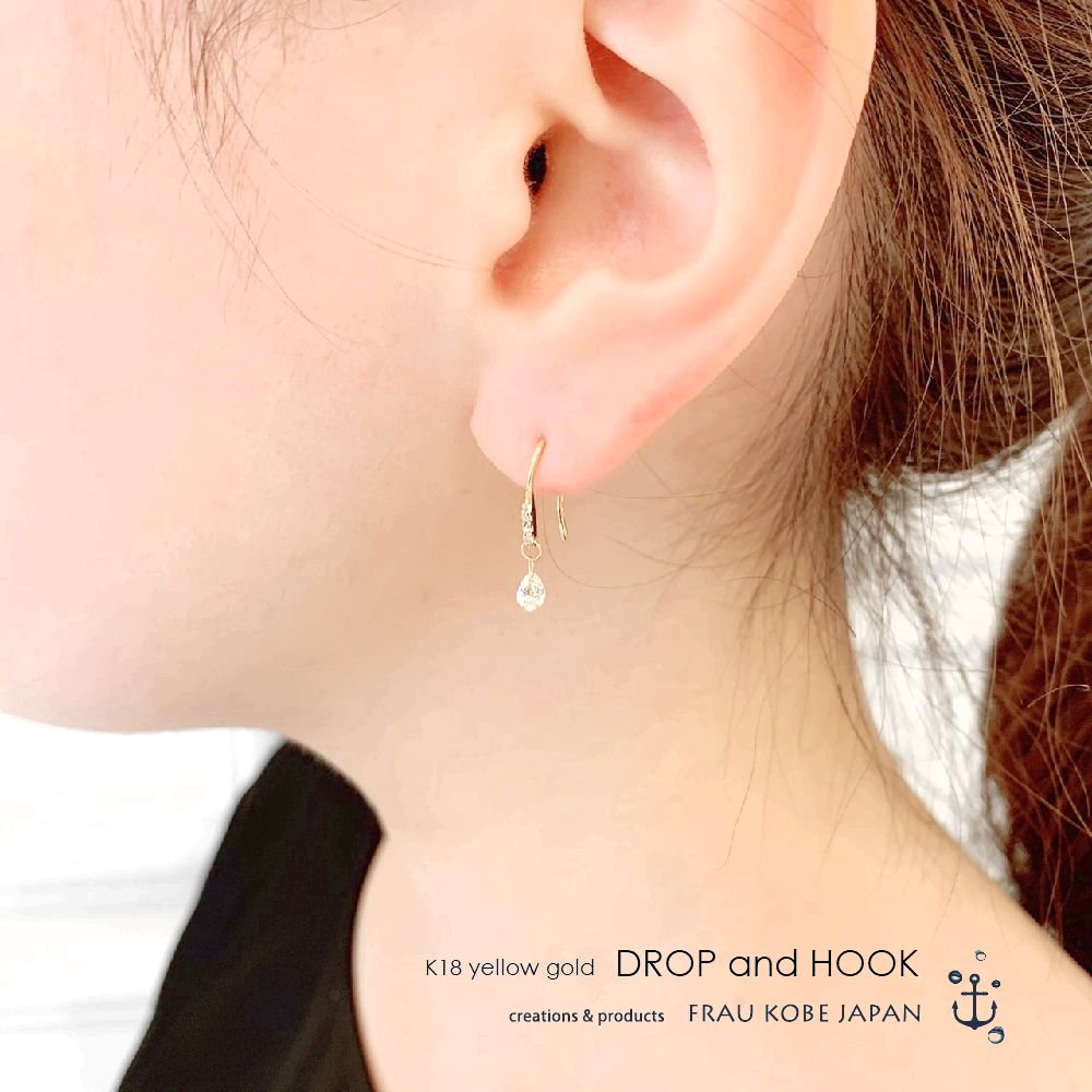 「Drop&hook/ドロップ＆フック」 ピアス　＠FRAU on-line shop