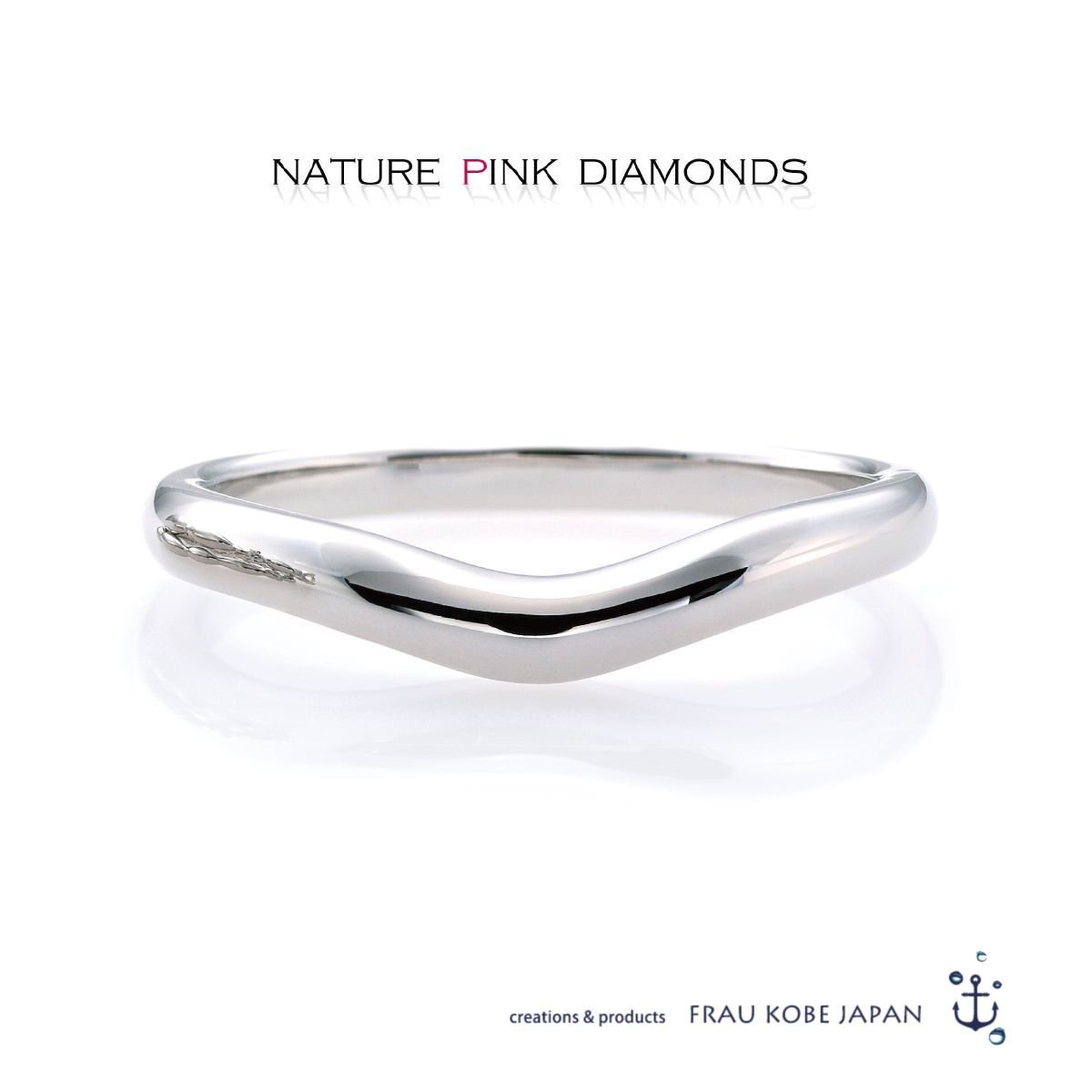 <img class='new_mark_img1' src='https://img.shop-pro.jp/img/new/icons30.gif' style='border:none;display:inline;margin:0px;padding:0px;width:auto;' />「NATURE PINK DIAMONDS -V curve- 」ダイアなしマリッジリング