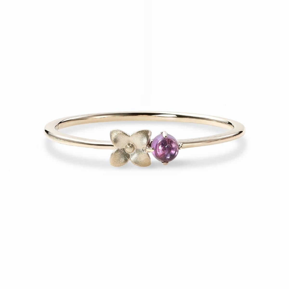 値下げ中【紫陽花】Ajisai ring/K10YG #9 試着のみ 紫陽花】Ajisai ring/K10YG #9 試着のみ