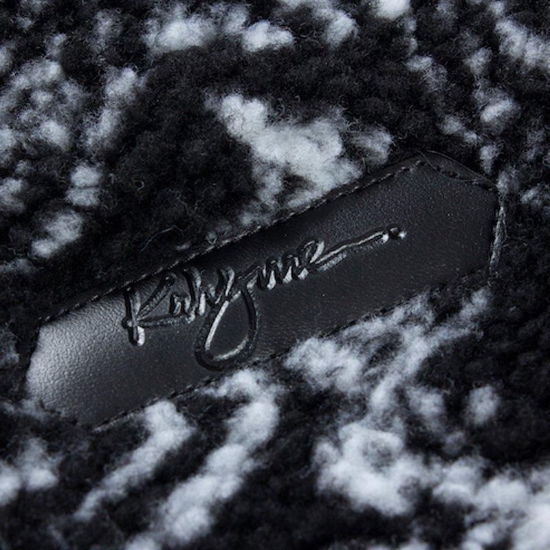 KRHYME DENIM BOA PUFF JACKET