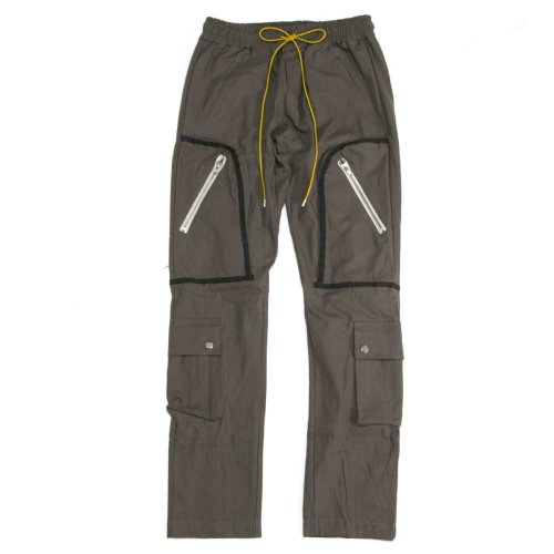mnmlContrast Taped Cargo Pants Grey