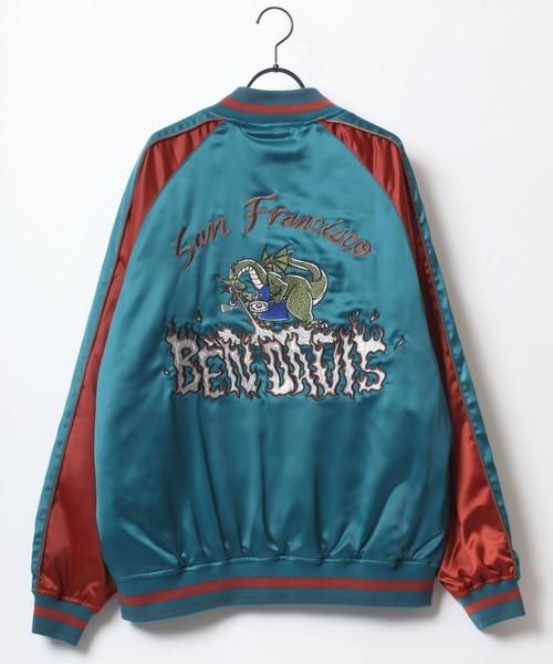 street｜JBOY｜BEN DAVIS｜HIPHOP｜DRAGON SOUVENIR  JACKET｜オーバーサイズ｜サテン｜バック刺繍｜スーベニアジャケット｜スカジャン