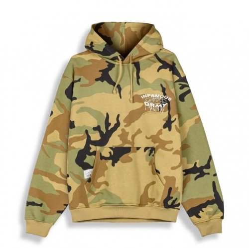 GRIMEYGrimey Follow The Dollar Camo Vintage Hoodie Brown Camo