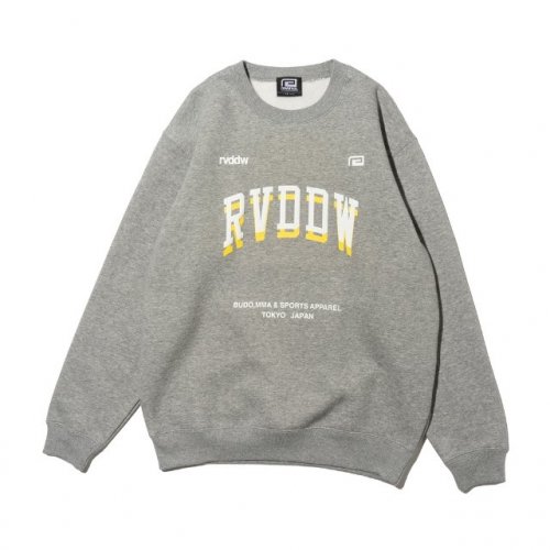 reversalDOUBLE LOGO SWEAT CREW NECK GRAY