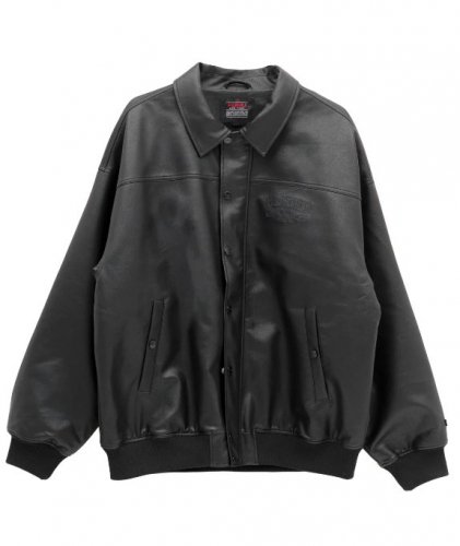 FUBU LEATHER BLOUSON BK