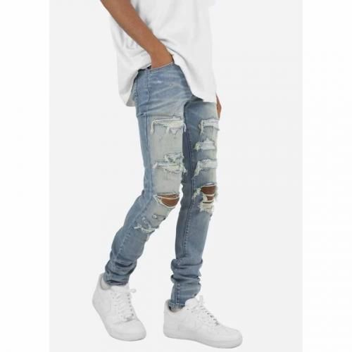 mnmlX201 RHINESTONE SKINNY DENIM BL