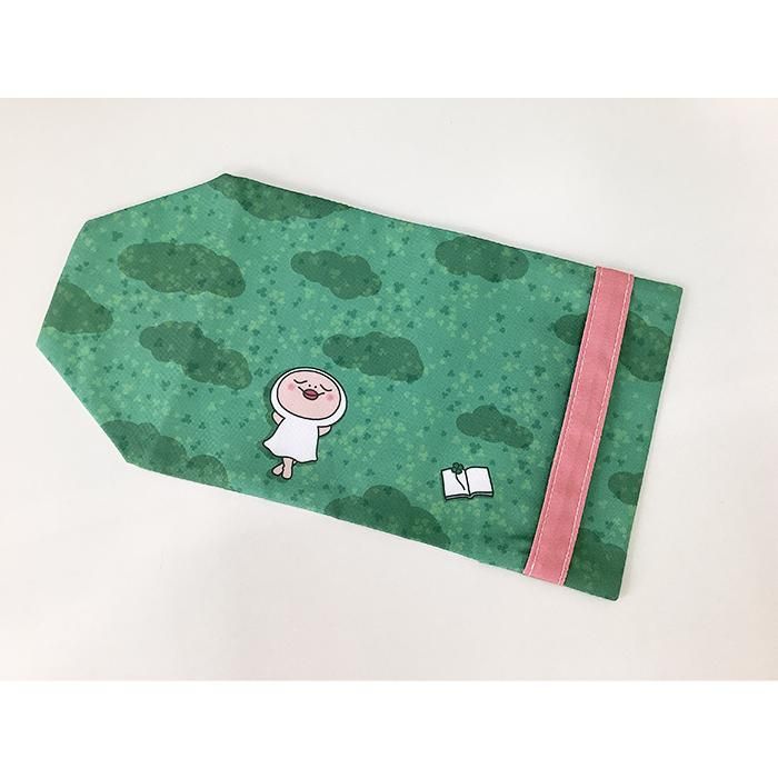 数量限定☆「しろめちゃんブックカバー幸せさがし/グリーン」