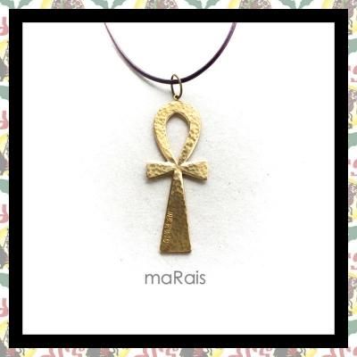 愛＆愛シェア10％募金】maRais 真鍮ネックレス “Ankh”