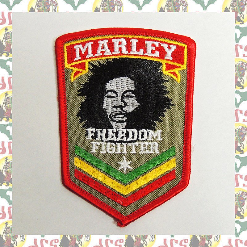 ラスタレゲエ刺繍 アイロンワッペン MARLEY ラスタ