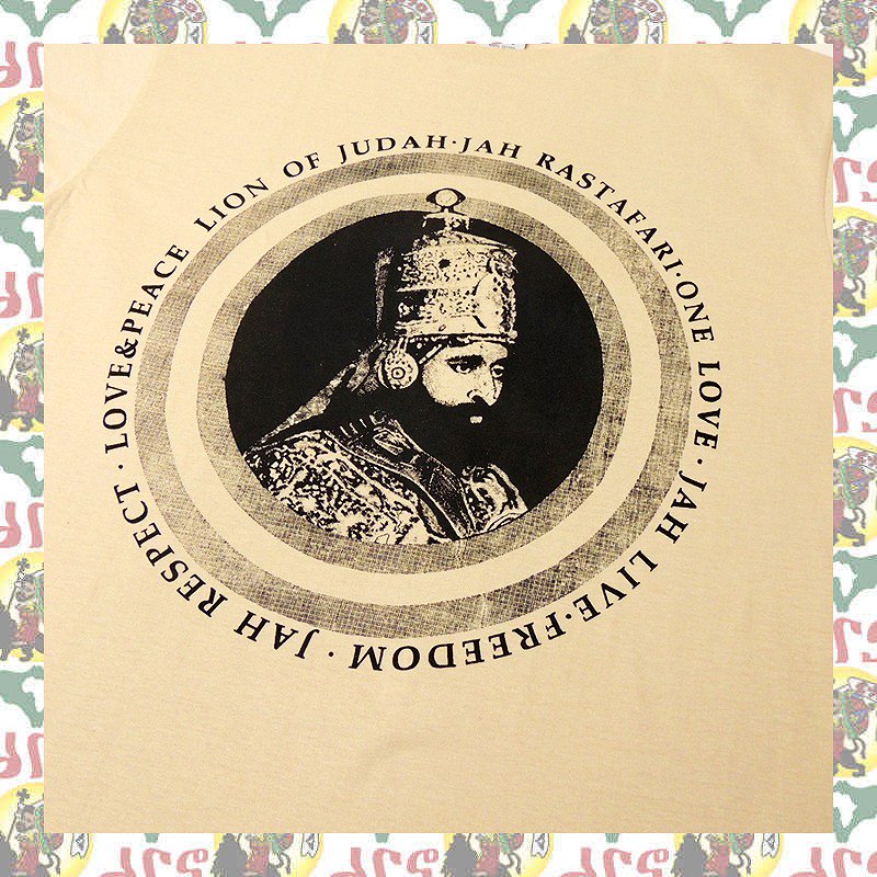 エチオピア製 ハイレセラシエ一世 皇帝 Ｔシャツ L JAH RASTAFARI 旧タグ