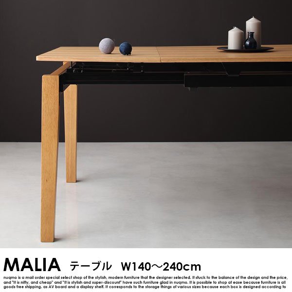 北欧デザイン スライド伸縮ダイニングテーブルセット MALIA【マリア】8