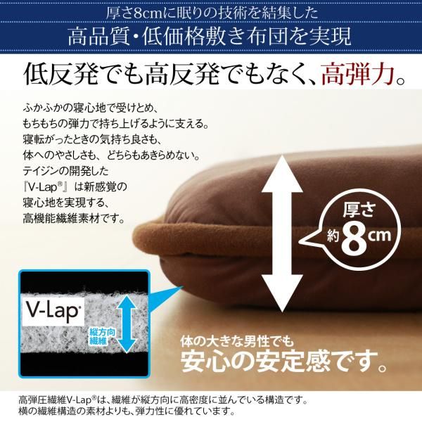 Amazon｜敷き布団 シングル 軽い テイジン V-Lap 日本製 軽量 か