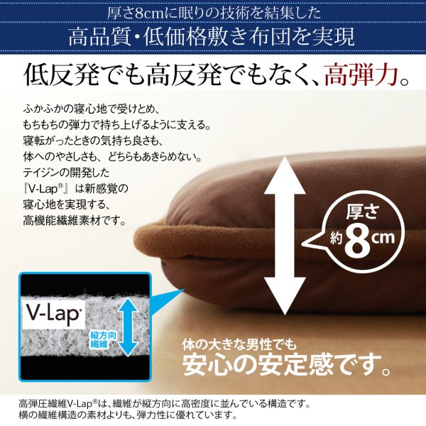 テイジン V-Lap使用 日本製 体圧分散で腰にやさしい 超軽量・高弾力