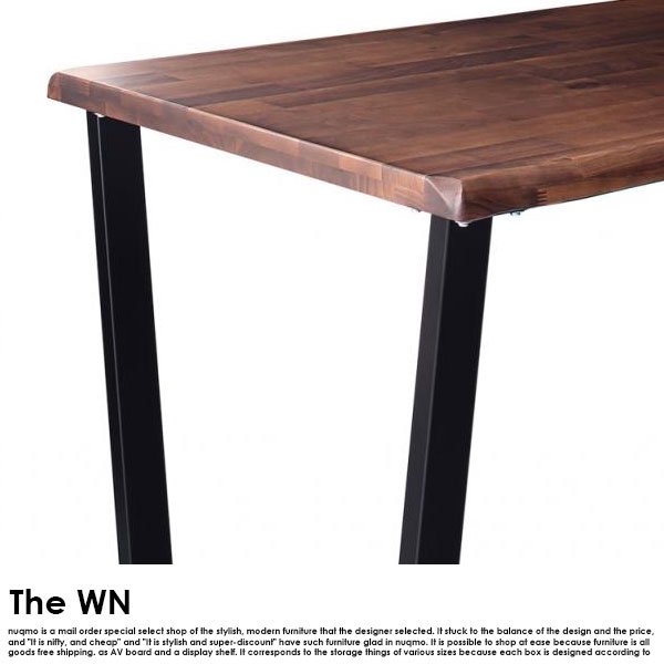 ウォールナット無垢材ダイニングテーブルセット The WN【ザ・ダブルエヌ】3点セット(無垢材テーブル+チェア2脚)(W120cm） 2人用 の商品写真その8