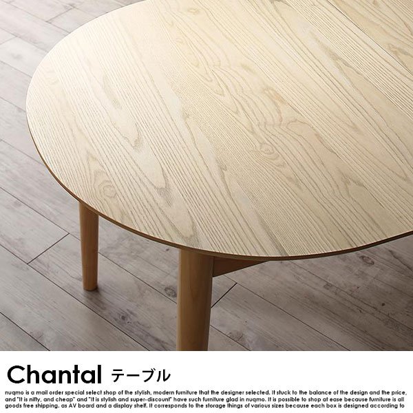 北欧デザイン伸長式オーバルダイニングテーブルセット Chantal