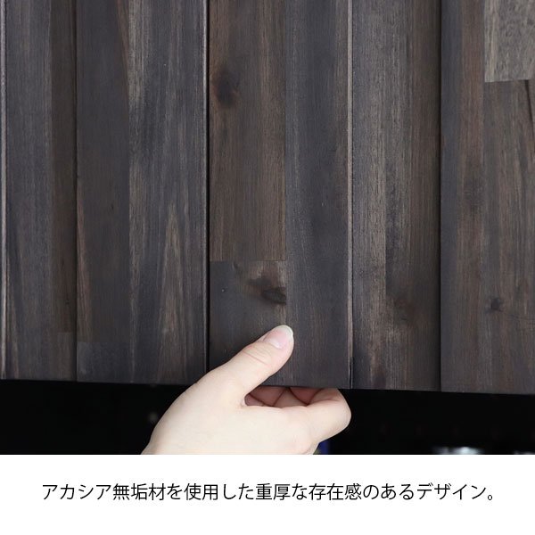 【完成品】RESE【レセ】 日本製キッチンボード（食器棚）105 Cタイプ（板扉上置+引出下置） の商品写真その2