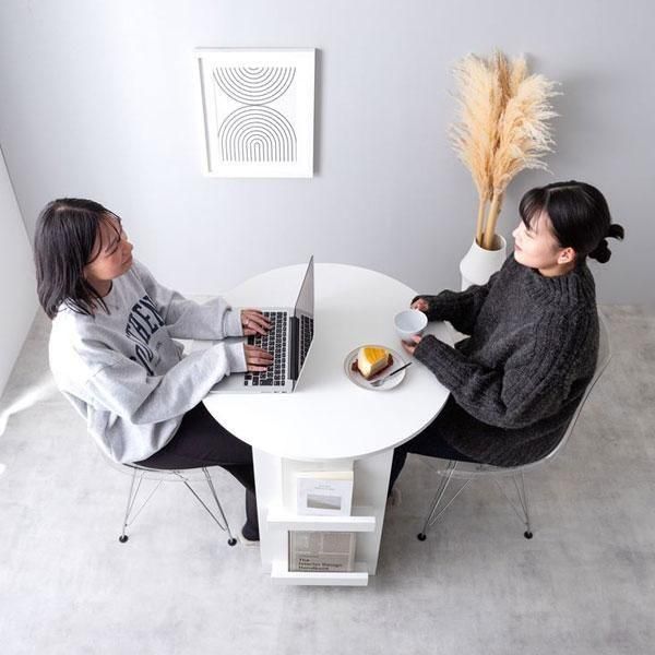 ブックラック付き丸型ダイニングテーブル Luna【ルナ】 - ソファ