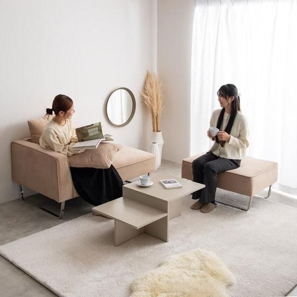 セットがお得】カウチソファ Sommet【ソメ】2人掛けソファ×2+