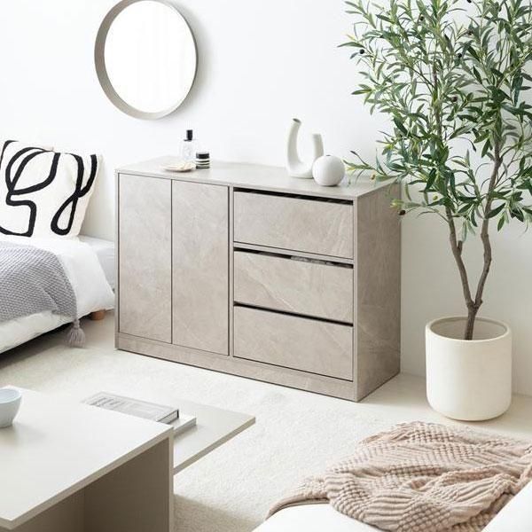 【幅100cm】Sharon キャスター付きキャビネット　ホワイト g138039]【幅100cm】Sharon キャスター付きキャビネット