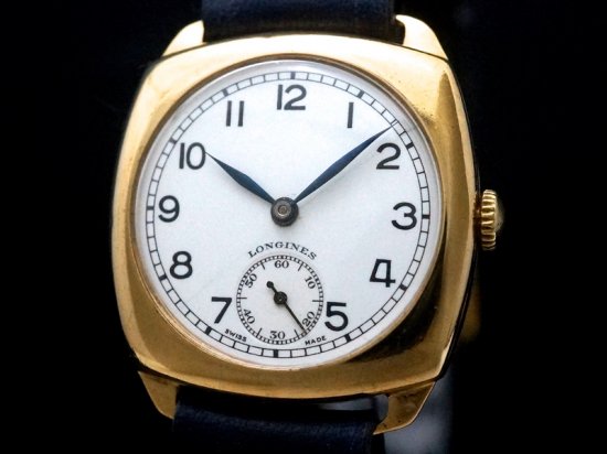 LONGINES / 9KYG CUSHION CASE & PORCELAIN DIAL 1946 - アンティーク ...