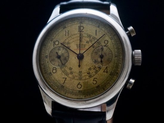 BRITIX / CHRONOGRAPH SOLID SILVER CASE 1930'S - アンティーク腕時計専門店｜アドヴィンテージ -  advintage -