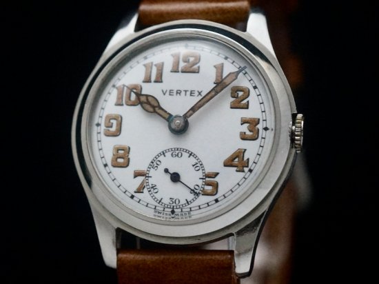 VERTEX / SS 'DENNISON' CASE, PORCELAIN DIAL 1940'S - アンティーク腕時計専門店｜アドヴィンテージ  - advintage -