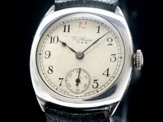WALTHAM / SOLID SILVER 'DENNISON' CASE 1929 - アンティーク腕時計 