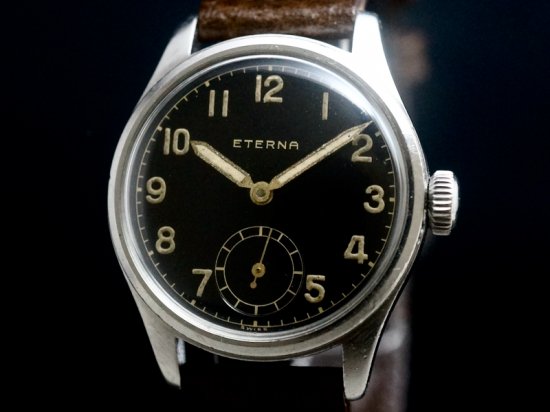 ETERNA / BLACK GILT DIAL 1940'S - アンティーク腕時計専門店｜アド