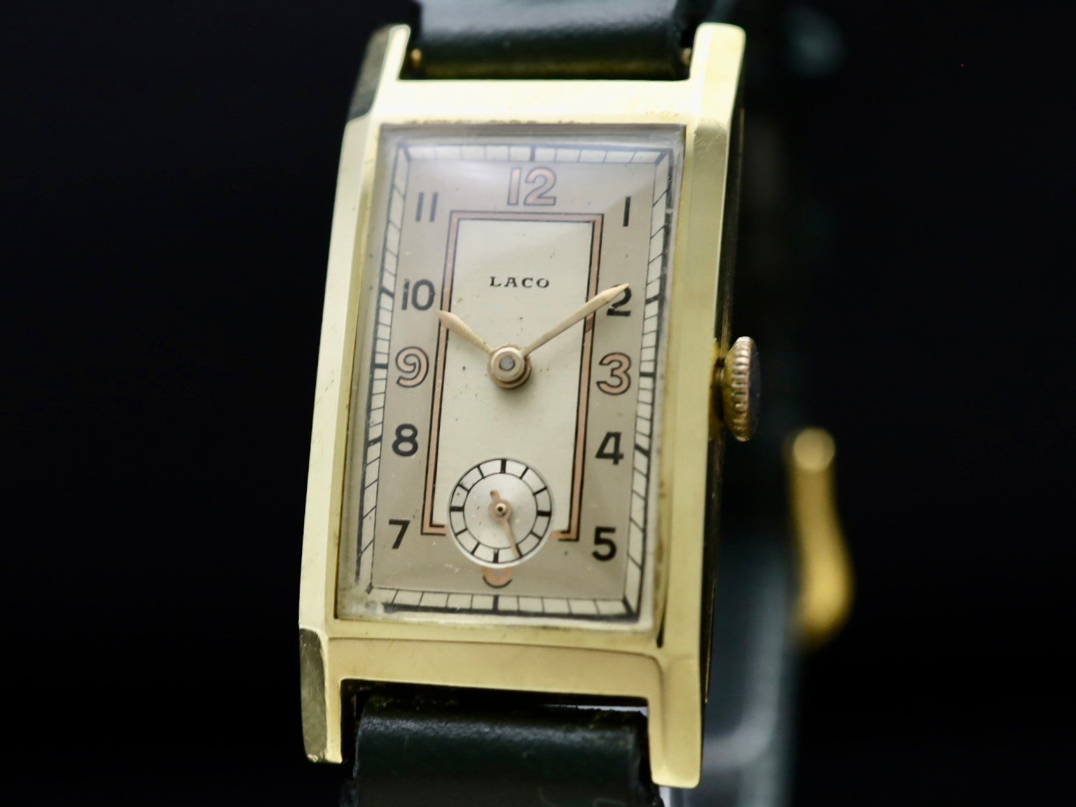 LACO / 14KYG RECTANGULAR CASE 1930'S - アンティーク腕時計専門店｜アドヴィンテージ - advintage -