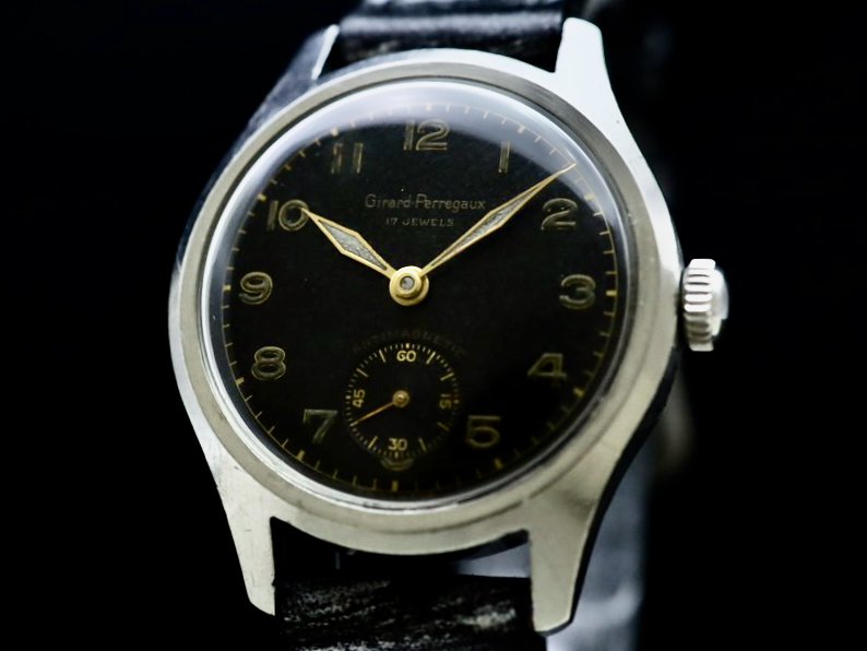 Girard-Perregaux / BLACK GILT DIAL 1940'S