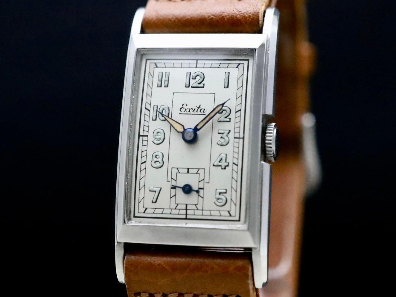 Exita / SS RECTANGULAR, NOS 1930'S - アンティーク腕時計専門
