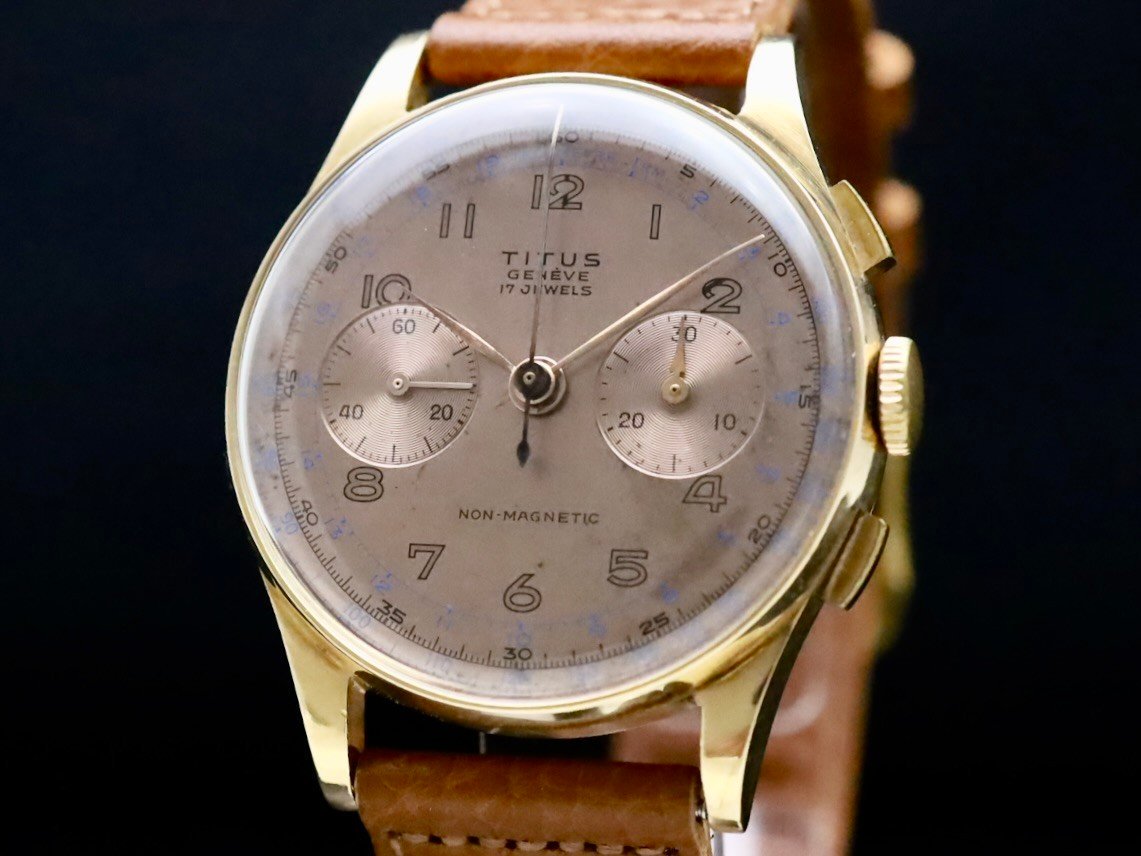 TITUS / CHRONOGRAPH 18KYG 1950'S