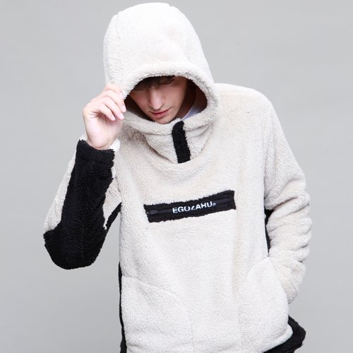 EGOZARU(エゴザル) Hoodie Fleece Jacket(フーディフリースジャケット/パーカ/ボアジャケット)