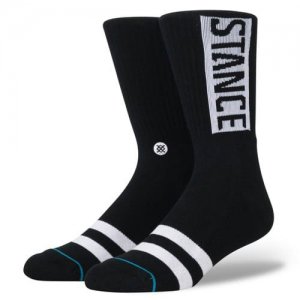 STANCE(スタンス) OG Crew Socks(OGクルーソックス/靴下)　黒/白
