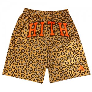 【残りなんと2枚のみ!!!】HITH(フープインザフッド/ヒス) Panther Classic Logo Short（パンサークラシックロゴショーツ/バスパン）　ゴールドパンサー