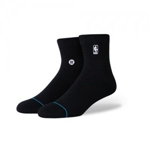 【定番再入荷】STANCE(スタンス) NBA Logoman ST QTR Socks(NBAロゴマンクSTウォーターソックス/靴下)　黒