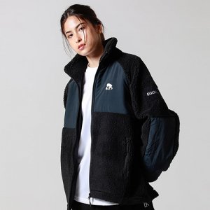 EGOZARU(エゴザル) Boa Fleece Jacket(ボアフリースジャケット)　黒